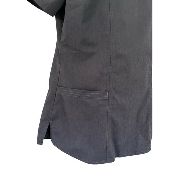Healing Hands Purple Label Womens M  2167 Jane Gray Two Pocket Y-Neck Scrub Top - Picture 4 of 8